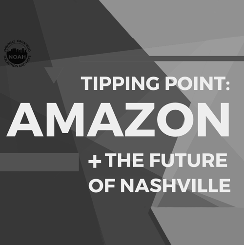 Graphic for meeting about Amazon and Nashville's future