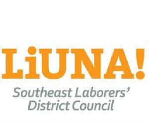 LiUNA! Southeast Laborer's District Council logo in organge and grey